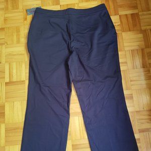 NWT Navy straight leg pull on pants